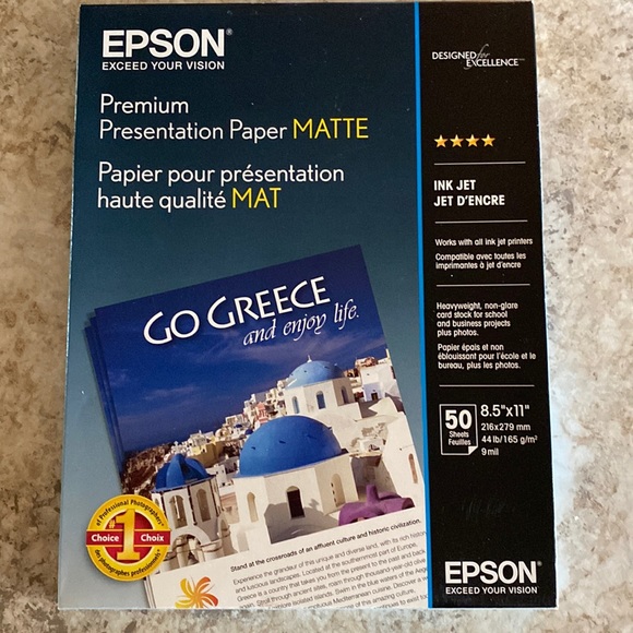 Epson Premium Presentation Paper MATTE (8.5x11 Inches, Double-sided new - Picture 1 of 4